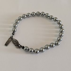 🌞 3/$15 Vtg/Retro Napier Grey Faux-Pearl Bracelet